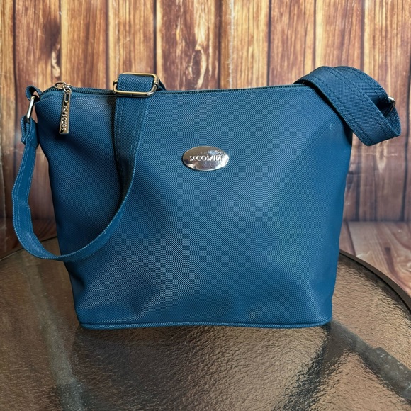 Secosana Women’s Blue Crossbody Shoulder Bag Zipper Closure - Picture 1 of 15